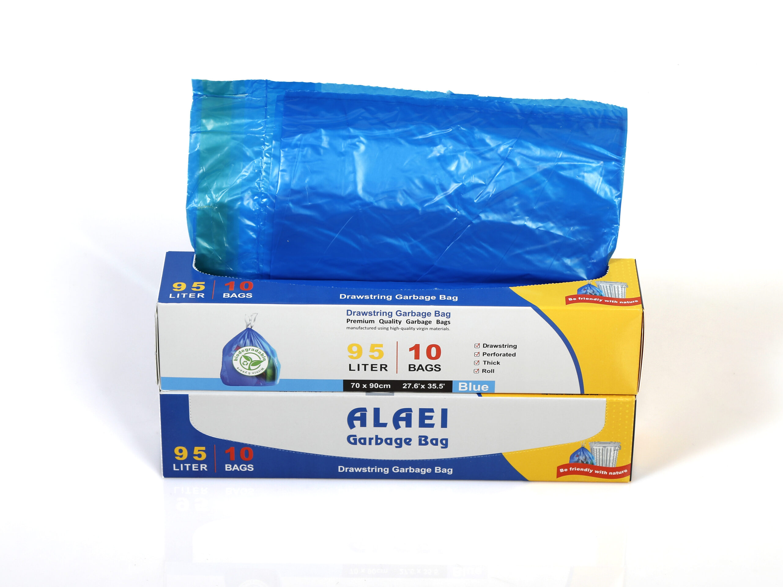 Strong Tall-100 Trash Bags,Green Garbage Bags - Large 95 Litres (Pack of 5) - Image 5